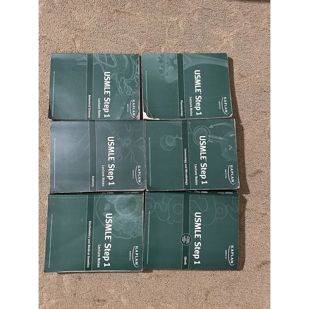 USMLE‎ Step 1 Lecture Notes Vintage 2009 6 Book Set Kaplan Test Prep